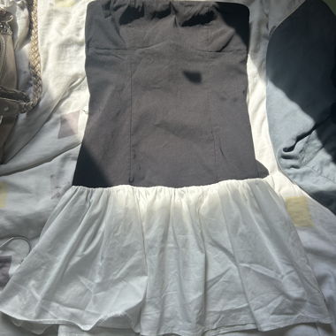 Robe bustier noir/blanc