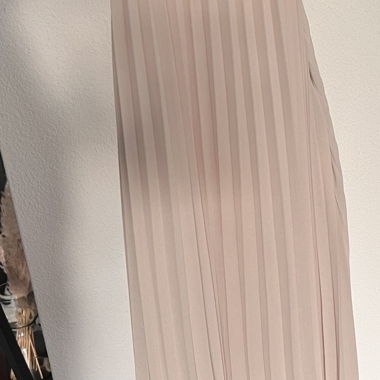 Beige Pleated Dress