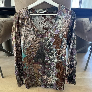 Blusa da donna in seta con motivo Joyce&Girls 