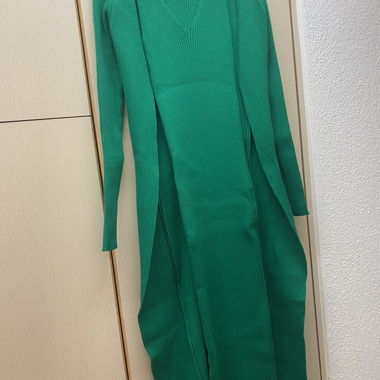 Robe en maille verte