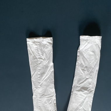 Weisse Straight-leg Jeans