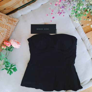 Schwarzes Corset-Top