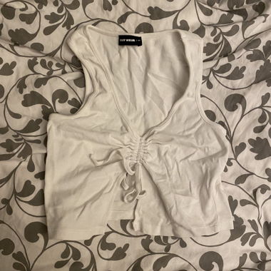 white crop top