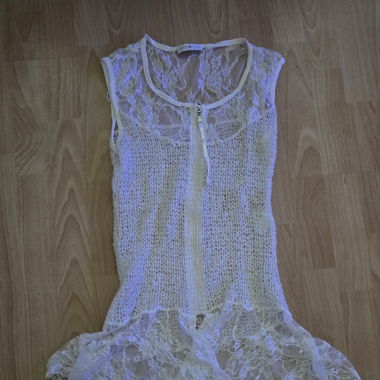 Top blanc en maille