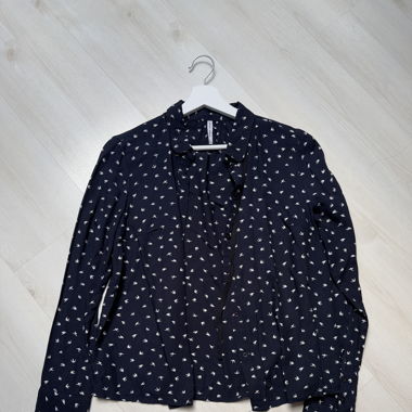 Navy blouse with bow