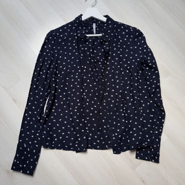 Navy blouse with bow