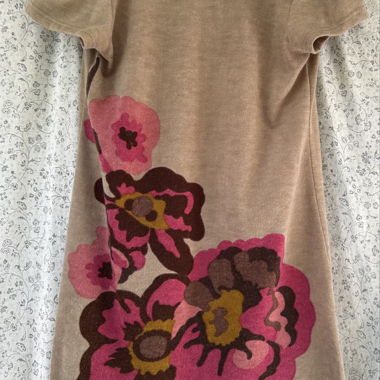 Abito beige floreale