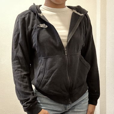 Black Nike zip-up hoodie