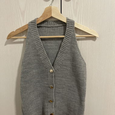 Grey Knit Vest