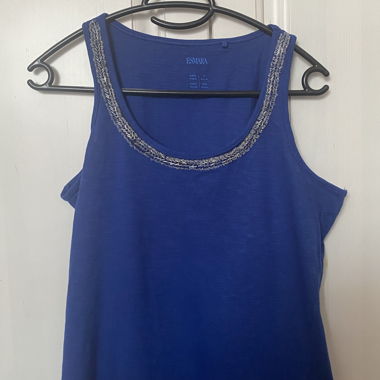 Top blu Esmara con perline 40/42
