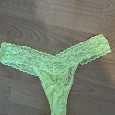 neon yellow Victoria’s Secret thong