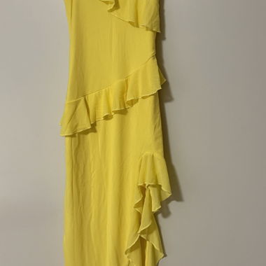 Yellow maxi dress with spaghetti straps