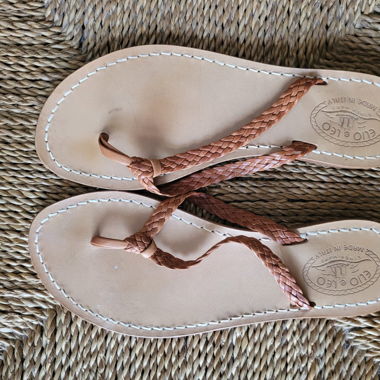 Sandales en cuir tressées