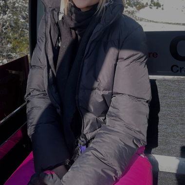 Schwarze Cropped Puffer Jacke
