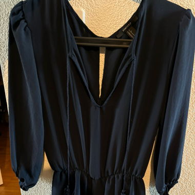 kurzer Jumpsuit in Navyblau