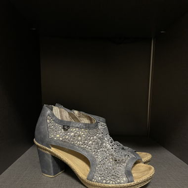 Floral summer heeled sandals