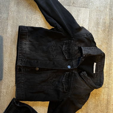Giacca in jeans nera