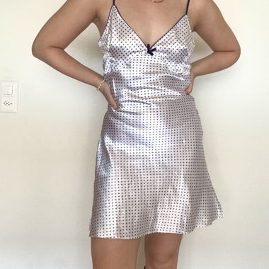 Slip-on Kleid mit Polka-Dots