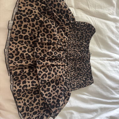 Gonna corta stampa leopardo taglia grande