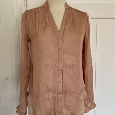 Salmon-Colored Blouse with Sheen