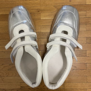 Ballerina-Sneaker Flats Silber