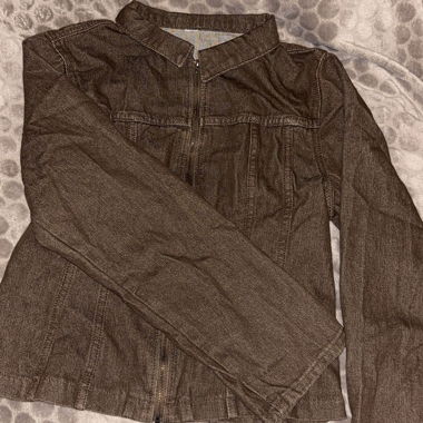 Brown Denim Jacket - Vintage Style