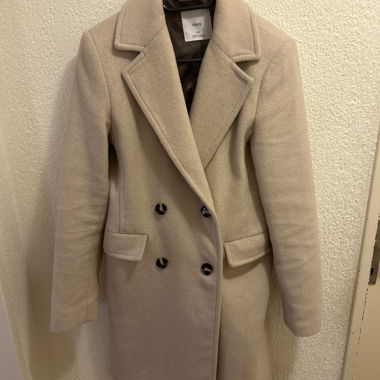 MNG Beige Wool Coat