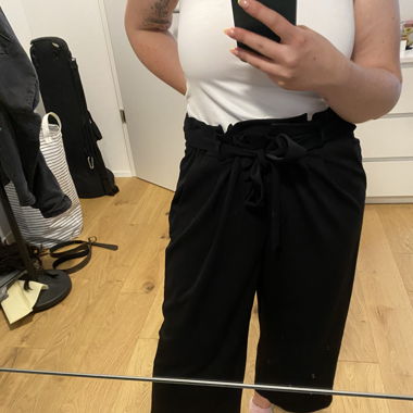 Weite stoffhose 