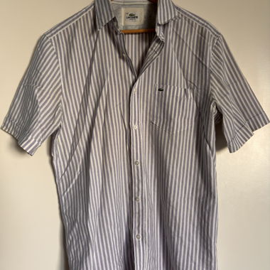 Lacoste Kurzarmhemd gestreift Gr. 40