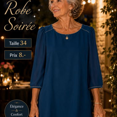 Robe de soirée bleue taille 34