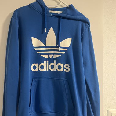 Felpa Adidas blu con logo