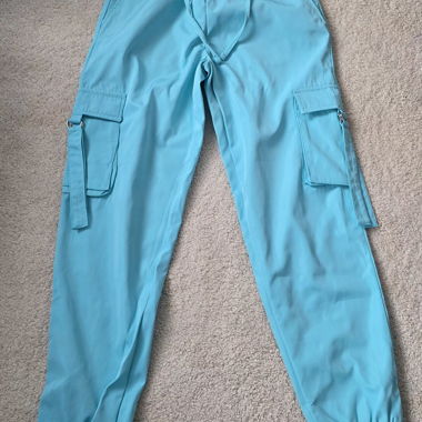 Light blue cargo joggers