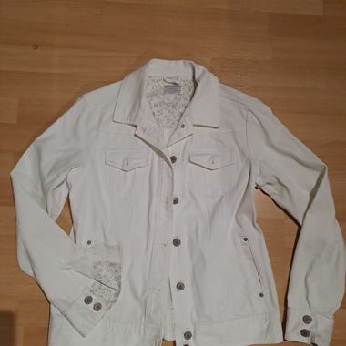 Giacca di jeans bianca