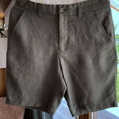Zara Women’s Linen Shorts 100% Linen Khaki Size S Like New
