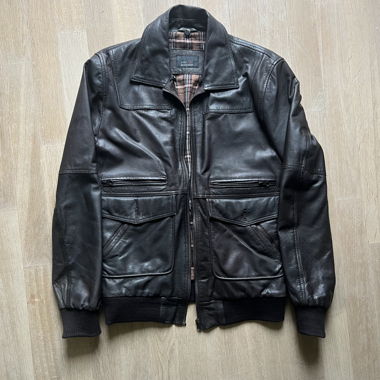 Zara Man leather jacket