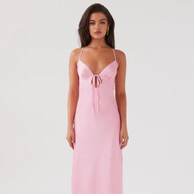 Abendkleid, pink, lang, Gr.34/ xs