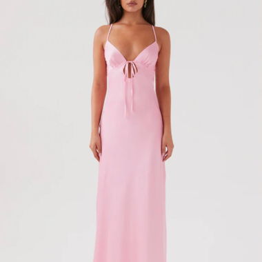 Abendkleid, pink, Gr.34/ xs (grösser geschnitten)