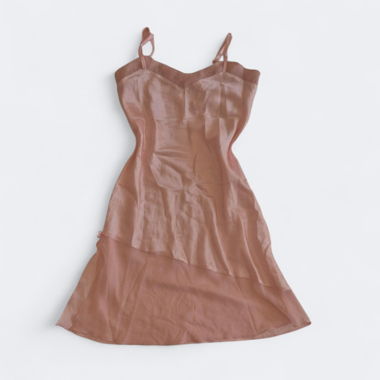 Rosa Satin-Negligé-Kleid