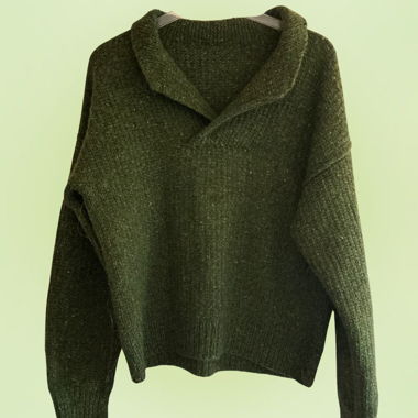 Pull vert en laine