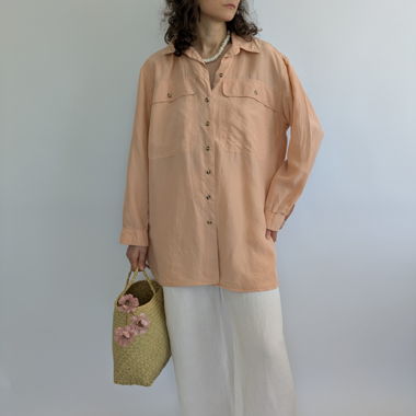 Seidenbluse von Phil Claire, Gr. 38/40 overize 