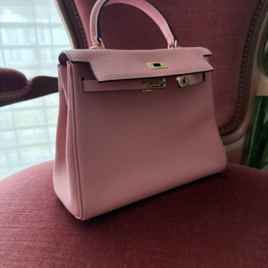 Pink Lederhandtasche