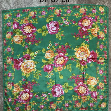 Grünes Blumen-Quadrattuch 87*87