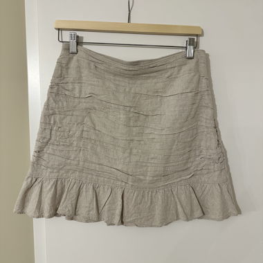 Beiger Leinenrock von Abercrombie & Fitch