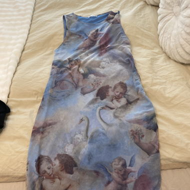 Robe sans manches avec imprimé d'anges