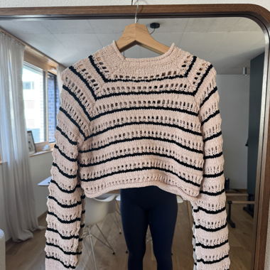 Black striped cardigan