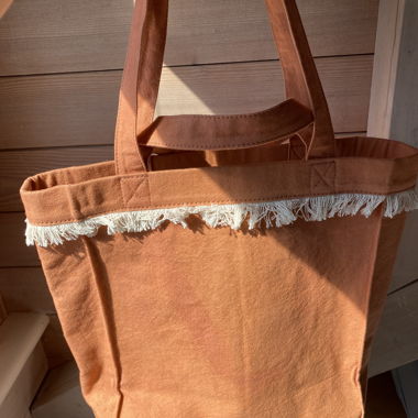 YOOMEE - Shopper aus Canvas mit Fransen
