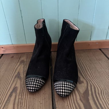 Bottines noires à talon bloc
