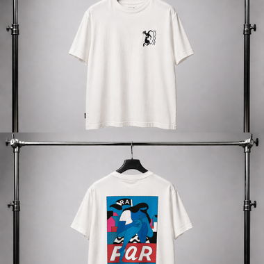 T-shirt blanc graphique