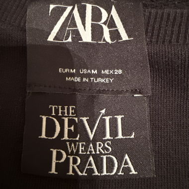 Zara sweatshirt The Devil Wears Prada