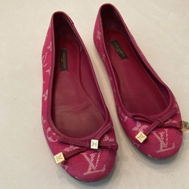 Vintage Louis Vuitton Pink Ballerinas